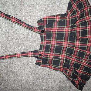 (SHEIN)Red checker skirt mini